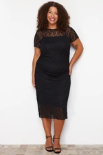 Trendyol Curve Black Lace Midi Knitted Dress