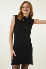 Happiness İstanbul Women's Black Mini Knitwear Dress