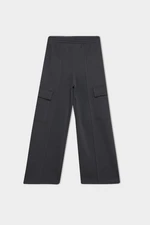 DEFACTO Girl's Wide Leg Loose Wide Leg Cargo Pocket Sweatpants