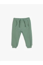 Koton Basic Jogger Sweatpants with Kangaroo Pocket and Tie Waist