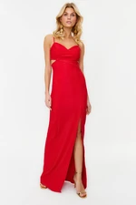 Trendyol Red Woven Evening Dress & Graduation Dress