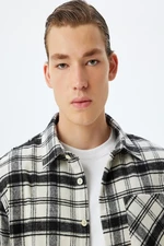 Koton Lumberjack Shirt Long Sleeve Pocket Detail Cotton Blend