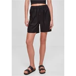 Women's Linen Mixed Shorts - Black