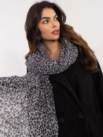 Grey and black women's leopard scarf