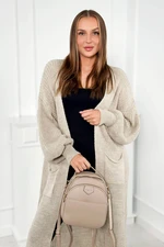 Long sweater dark beige