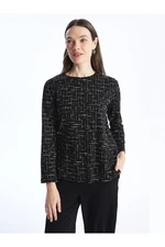 LC Waikiki Crew Neck Patterned Long Sleeve Women's Blouse