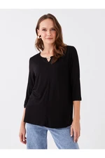 LC Waikiki Loose Collar Plain Long Sleeve Women's Blouse