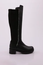 DGN 604-22k Women's Means Zippered Back Stretch Heel Boots.