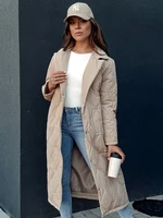 Women's quilted long coat TRENDIFY beige Dstreet