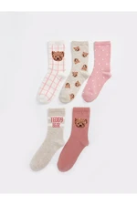 LC Waikiki 5-Piece Patterned Girls' Socks