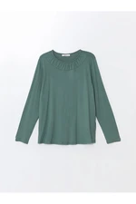 LC Waikiki LCW Grace Crew Neck Plain Long Sleeve Women's Blouse