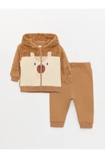 LC Waikiki Hooded Long Sleeve Printed Baby Boy Set 2-Pack