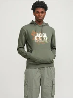 Men's Green Hoodie Jack & Jones Map - Men's