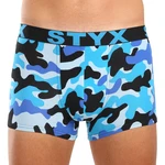 Men's boxers Styx art sports rubber camouflage blue