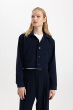 DEFACTO Crop Shirt Collar Blazer Jacket