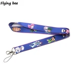 Flyingbee Keychain Lanyard Badge Lanyards Mobile Phone Rope Keyring Key Lanyard Neck Strap Accessories X0131