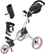 Big Max IQ+ Deluxe SET White/Pink/Grey Cărucior de golf manual