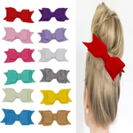 Yundfly 10pcs/lot Girls Felt Bow Hair Clips Multilayer Hair Bow Hairpins Alloy Hairclips Baby Birthday Gift Photography Props