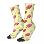 Cute Ice Cream Socks Travel 3D Print Boy Girls Mid-calf Sock