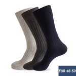 Mans Socks Combed Cotton Business Good Quality Large Size EU 42,43,44,45,46.47,48,49,50 Striped Breathable Husbands Father Socks