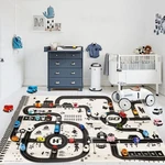 Map Car Climbing Mats Road Mat City Parking Lot Roadmap DIY Traffic Road Signs Climbing Mats Toys Road Carpet Playmat