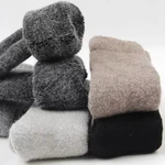 Urgot Brand Winter Thicken Warm Wool Male Women Socks Men Socks Super Plush Solid Socks Wool Socks Christmas Against Cold