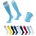 Unisex Compression Socks Football Socks Non-slip Long Tube Knee High Stockings Socks Striped Soccer Socks Running Sports Socks