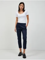 Dark blue shortened trousers ORSAY - Women