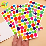 5Pcs/lot Colorful Circle Stickers Scrapbook Planner Memo Stationery DIY Diary Album Phone Stickers Kids Toy