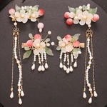 Tassel Flower Oriental Aesthetics Ancient Headwear Chinese Style Headwear Ancient Style Hairpin Hanfu Hair Clip Set