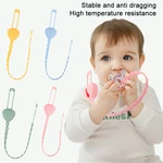 Food grade silicone pacifier chain pacifier box set sealed dustproof pacifier storage box double buckle pacifier anti-lost chain