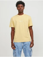 Yellow Men's T-Shirt Jack & Jones Vesterbro - Men's