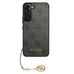 Zadní kryt Guess 4G Charms pro Samsung Galaxy S23, šedá