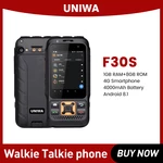 UNIWA F30S Smart Walkie Talkie Waterproof Phone2.8Inch1GB+8GB Push-Button Android 8.1 Quad Core Dual Camera GPS Zello POC