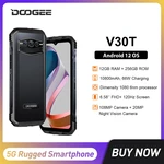 DOOGEE V30T 5G Rugged Phones 6.58 Inch FHD 120Hz Display Dimensity 1080 12GB+256GB 108MP Camera 10800mAh Battery NFC Smartphones