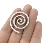 10 x Tibetan Silver Spiral Swirl Charms Pendants Beads for Necklace Bracelet Earring Jewelry Making Findings 37x30mm