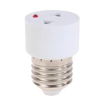 1pc Outlet 220V E27 ABS White Connector Accessories US/EU Plug Screw Bulb Base Adapter E27 To Socket Lamp Holder Converter