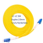 10pcs/Pack LC/UPC-LC/UPC Singlemode SM Dumplex Fiber Optical Jumper Fiber Optic Patch Cord 1m/3m/5m/10m/30m/50m