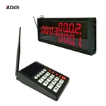 Fast Food Equipment Wireless Calling System For Restaurant With Keypad Customer Led Number Display