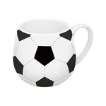 Hrnek buclák porcelánový FOOTBALLSNUGGLE bílo-černý 420ml