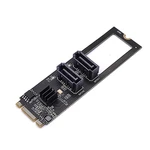 2-Port M.2 Riser Card M2 NVME to 3.0 Expansion Card JMB582 6GB/S Adapter Sata3.0 Riser Expansion Card