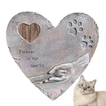 Dog Memorial Garden Stone Pet Grave Stone Dog Grave Stone Marker Heart Shape Pet Memorial Stones With Forever In Our Hearts Text