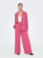 Różowe szerokie spodnie damskie JDY Vincent - ONA