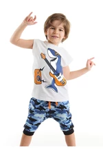 mshb&g Shark Boy T-shirt Capri Shorts Set