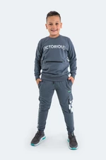 Slazenger Dion Unisex Kids Tracksuit Suit Dark Gray