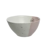 Miska kulatá kameninová KITCHEN GOODS bílo-růžová 15cm