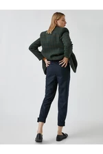 Koton Buttoned Carrot Trousers