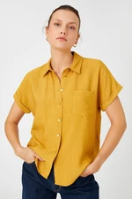 Koton Short Raglan Sleeve Shirt with Pocket