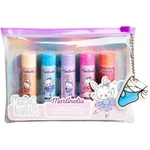 Martinelia Magic Ballet Lip Balm Set sada lesků na rty s pouzdrem pro děti 5x3,6 g