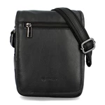 Pánska kožená crossbody/taška čierna - Diviley Ethan